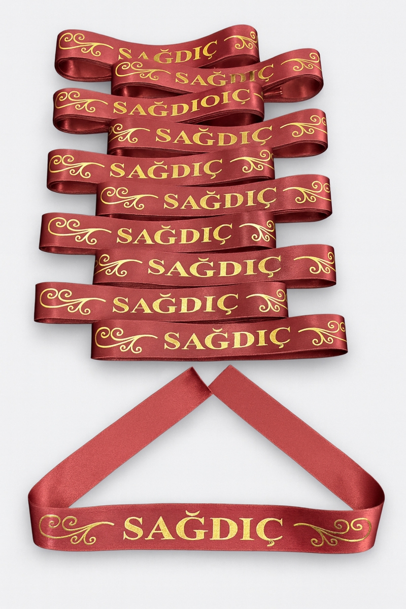 1 Adet Bordo Sağdıç Kol Kurdele Bant Ve Bileklik, Nedime Düğün Kına Gecesi Bride Bekarlığa Veda Söz