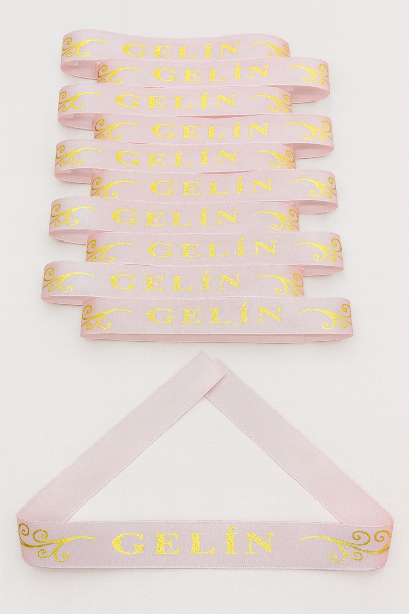 1 Adet Kolluk, Pudra Gelin Kol Kurdele Bileklik Bant, Düğün Bride Bekarlığa Veda Söz Kına Nikah