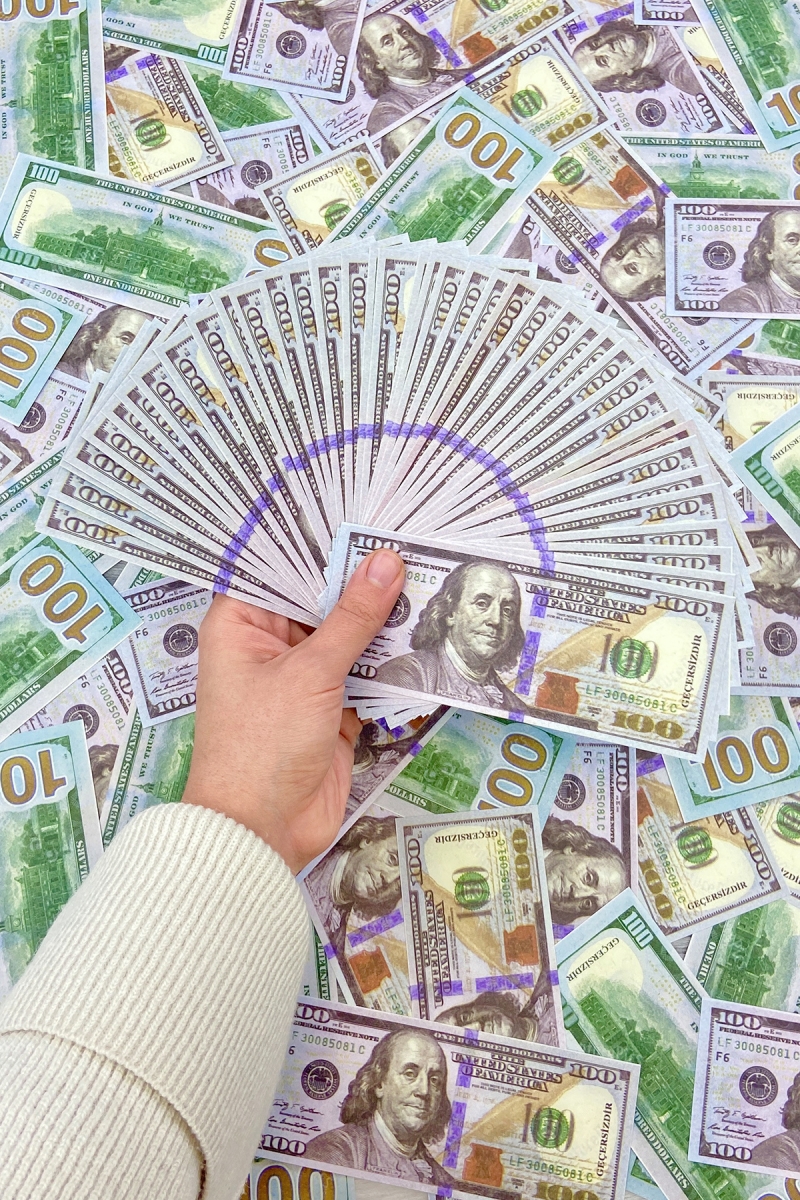 100 Dolar Düğün Oyun Eğlence Parası Geçersiz Şaka Parası 1 Deste