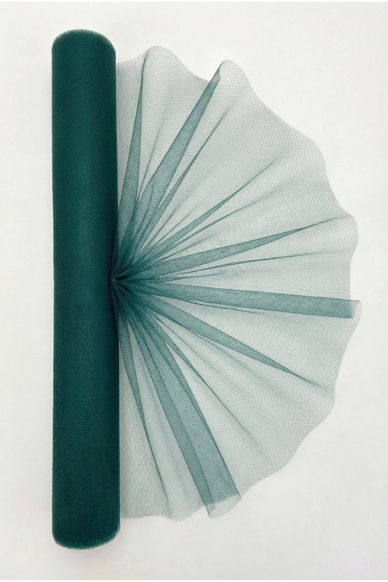 27 Metre İran Grek Tül  Zümrüt, Nişan Çeyiz Bohça Kapı Doğum Günü Konvoy Parti Dekor Süsleme, (En 70cm)