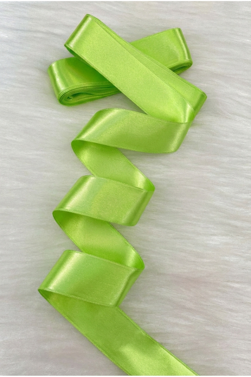 4 Cm Fıstık Yeşili Çift Taraflı Saten Kurdele 10 Metre, Bohça Çeyiz Özel Gün Hediye Nikah Süsleme