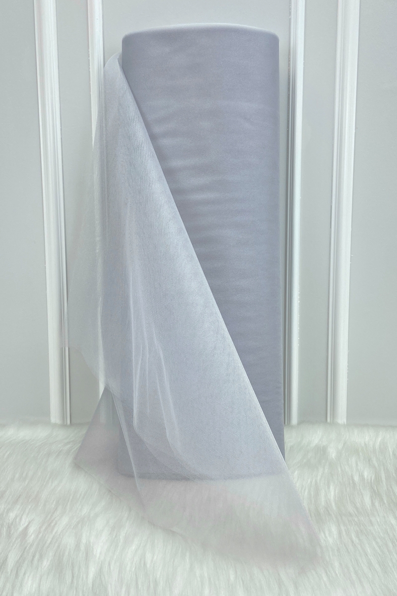 Açık Gri Süsleme Tülü, Bohça Çeyiz Gelin Damat Söz Nişan Nikah Kapı Konvoy Valiz Hediye 100x300cm