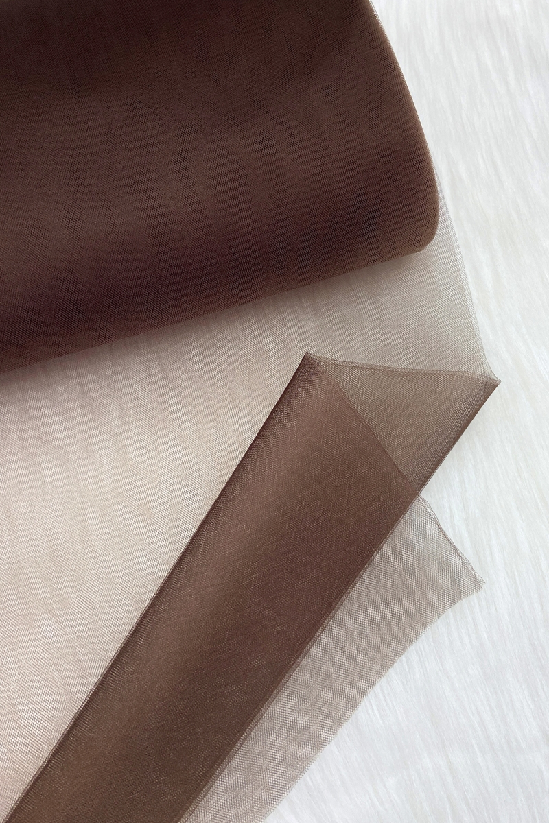 Acıkahve Bohça Süsleme Tülü, Nişan Bohça Süsü, Kapı Doğum Günü Parti Süsleme Tülü, 100x300cm