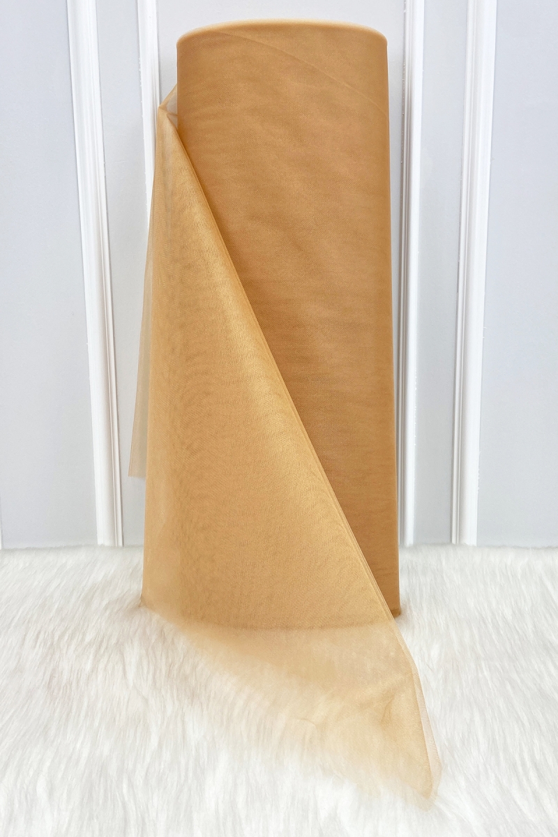 Bal Rengi Süsleme Tülü, Bohça Çeyiz Gelin Damat Söz Nişan Nikah Kapı Konvoy Valiz Hediye, 100x300cm