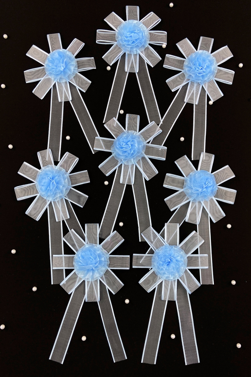 Bebe Mavi Bohça Süsü, Gelin Damat Çeyiz Düğün Nişan Konvoy Gelin Arabası Sünnet Kına Süsü 1 Adet