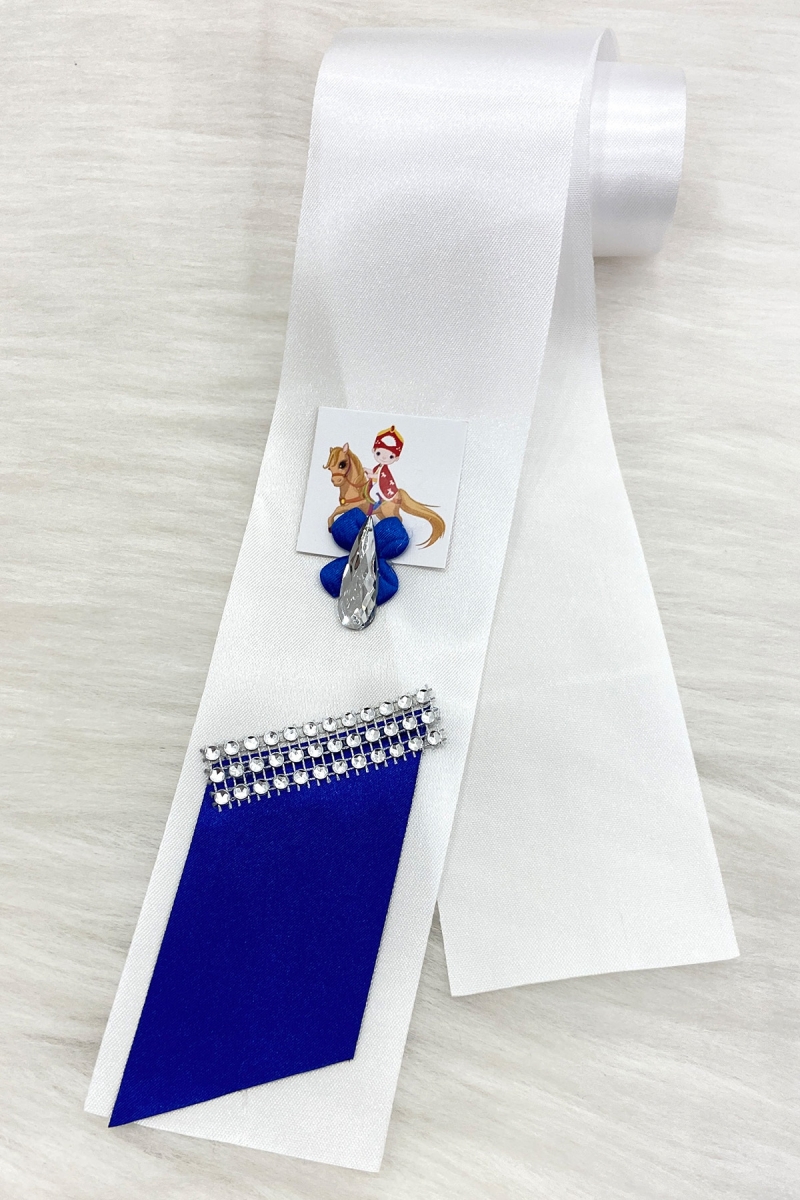 Beyaz Atlı Çocuk Figürlü Sünnet Takı Kurdele; Sünnet Düğünü, Kına, Mevlüt Takı Kemeri