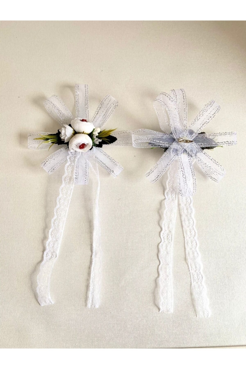 Beyaz Bohça Süsü, Gelin Damat Çeyiz Süsü 5 Adet