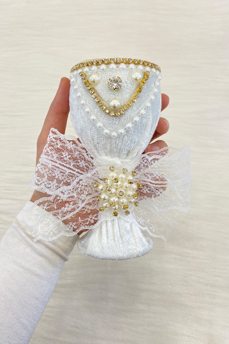 Beyaz Düğün Nikah Takı İçin İğnelik, Kına Gecesi Gelin Damat Söz Nişan Sünnet İğnedanlık