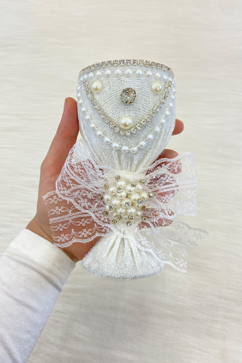 Beyaz Düğün Nikah Takı İçin İğnelik, Kına Gecesi Gelin Damat Söz Nişan Sünnet İğnedanlık