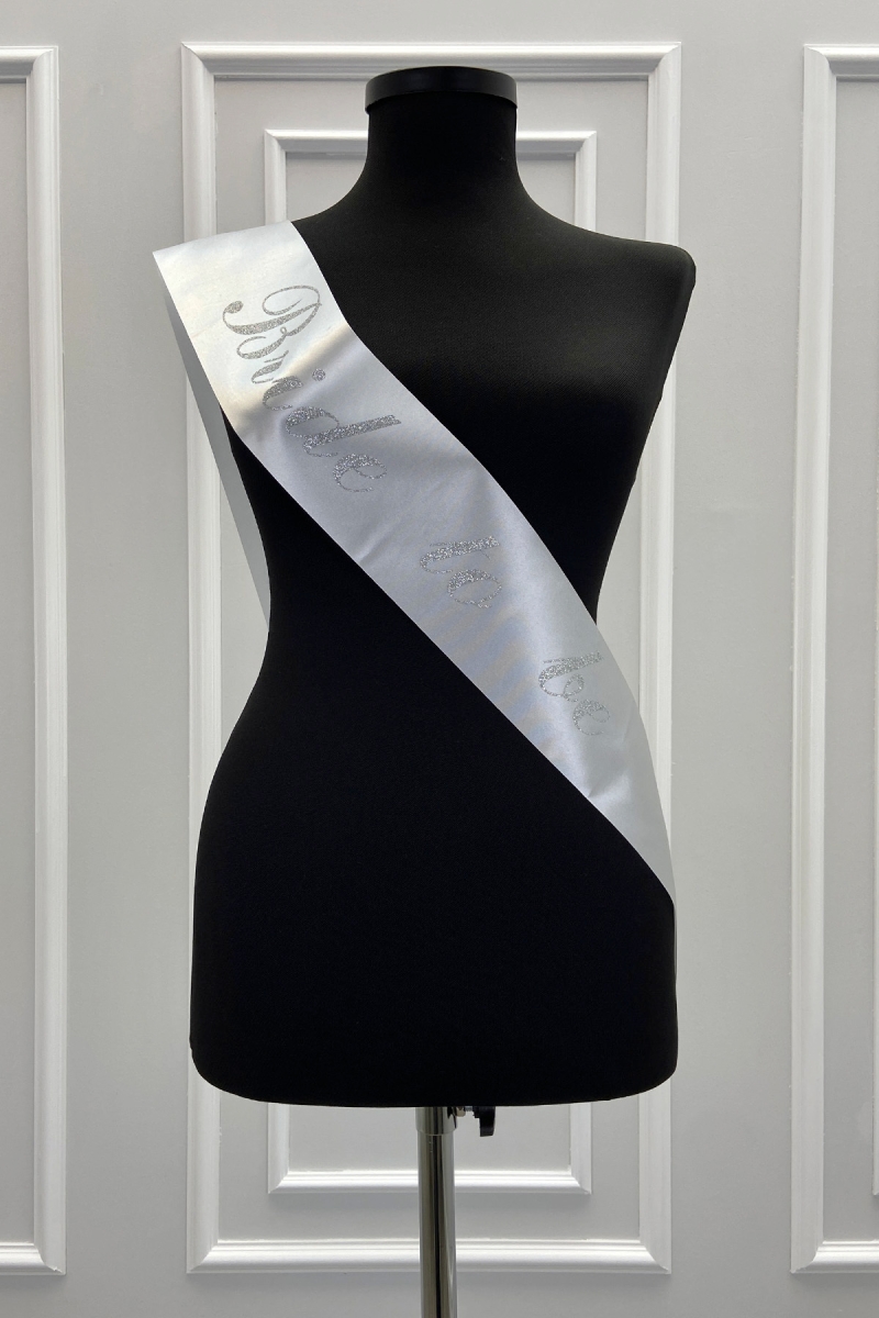 Beyaz Gümüş Bride To Be Gelin Kuşağı Kemeri Bekarlığa Veda Partisi Konsepti