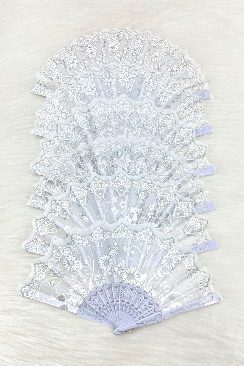 Beyaz Gümüş Simli Gelin Nedime Yelpazesi, Bride To Be Bekarlığa Veda Partisi Kına Hediyelik, 1 Adet