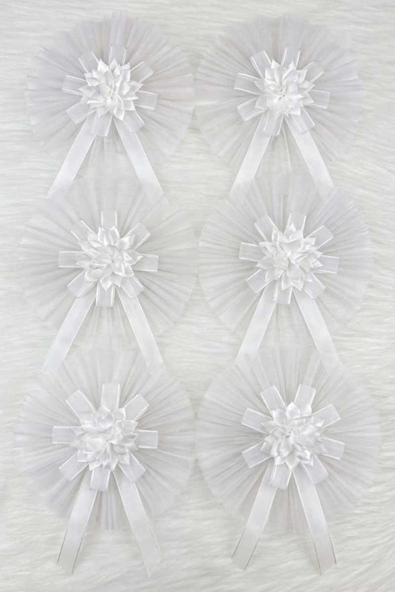 Beyaz Konvoy Süsü, Gelin Damat Bohça Çeyiz Valiz Düğün Nişan Gelin Arabası Sünnet Kına Süsü 5 Adet