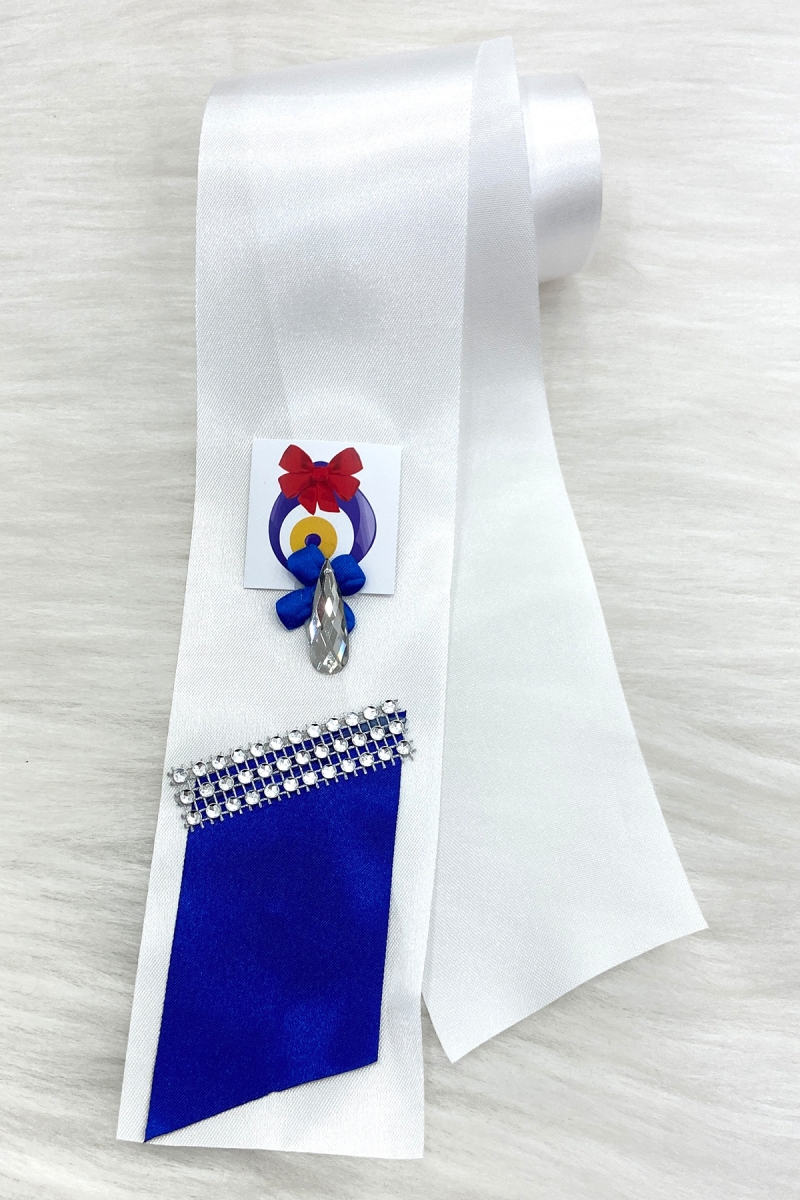 Beyaz Nazar Boncuk Figürlü Sünnet Takı Kurdele; Sünnet Düğünü, Kına, Mevlüt Takı Kemeri