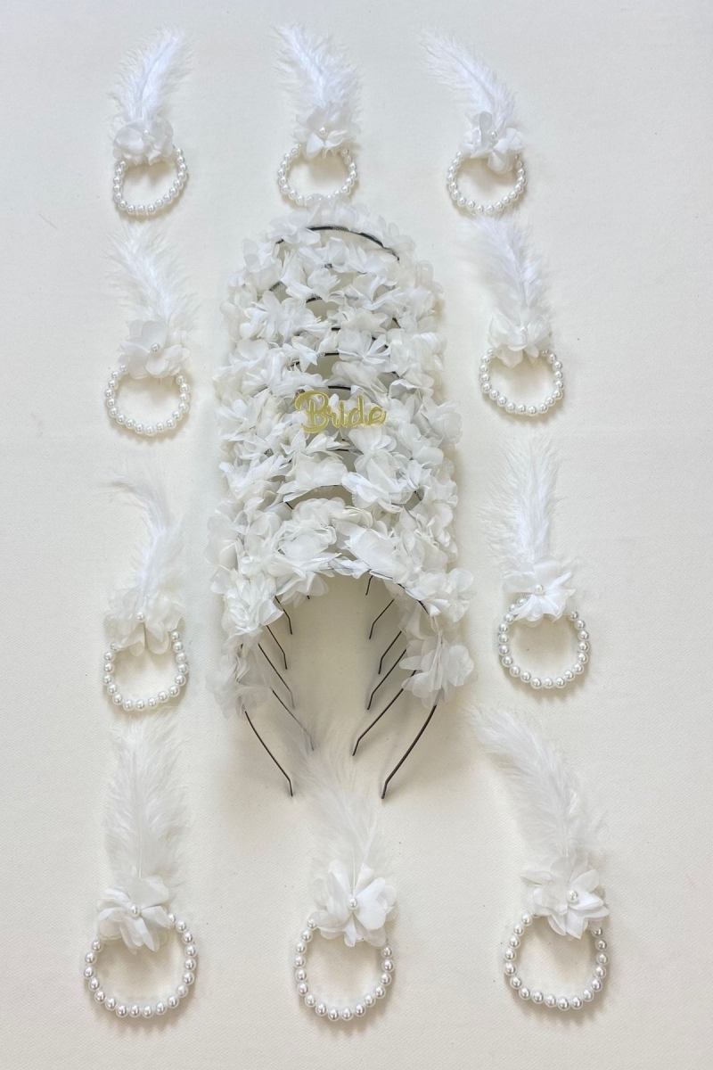 Beyaz Nedime Bilekliği Ve Nedime Taçı(metal), Kına Gecesi, Bekarlığa Veda Partisi, Bride To Be