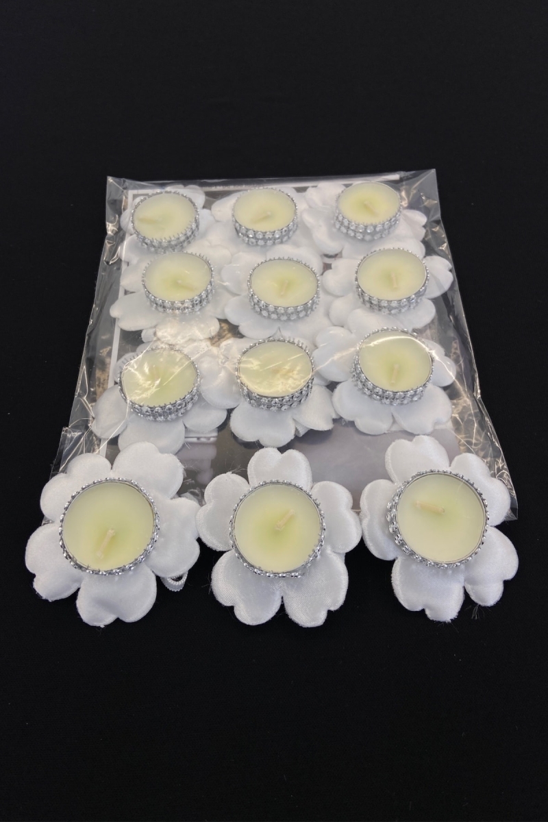 Beyaz Nedime El Mumu, 12 Adet, Düğün, Kına Gecesi, Kına Mumu, Bride, Sünnet, Bekarlığa Veda