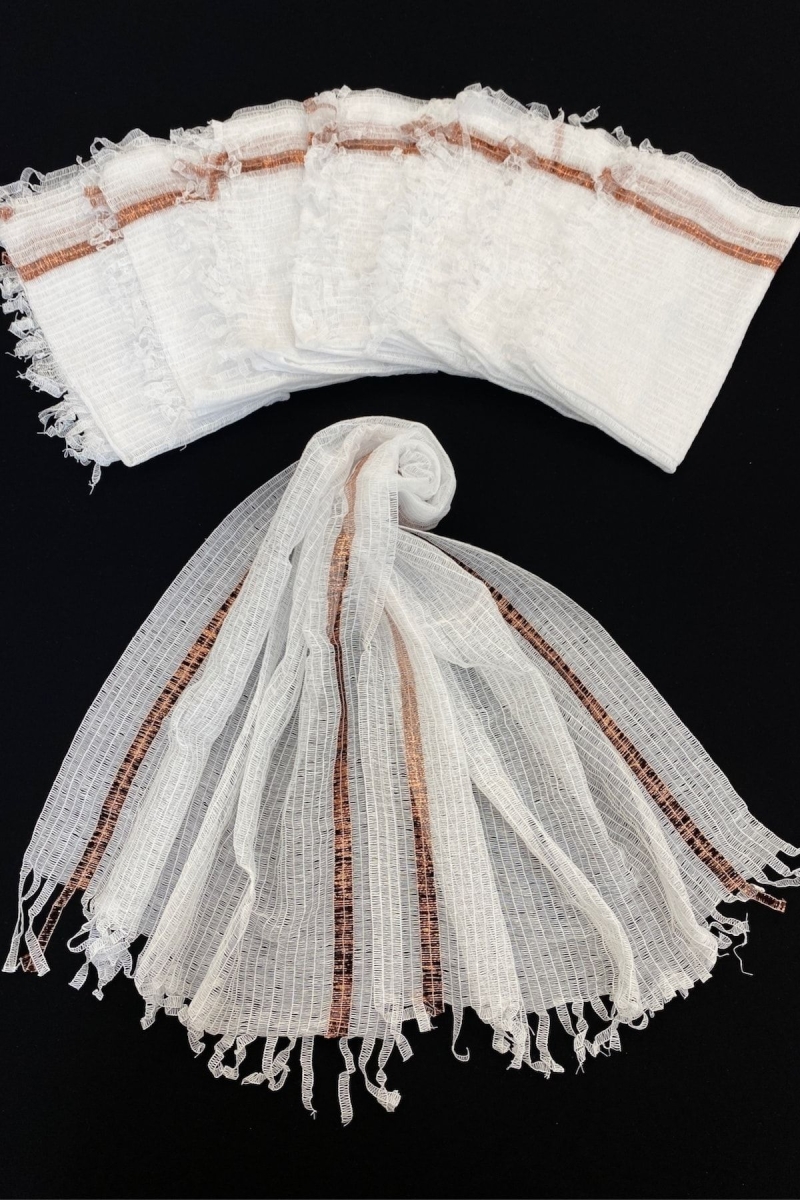 Beyaz Nedime Şalı, Gelin Arabası Düğün Sünnet Konvoy Havlu Süsü, Kına Gecesi Hediyeliği 10 Adet