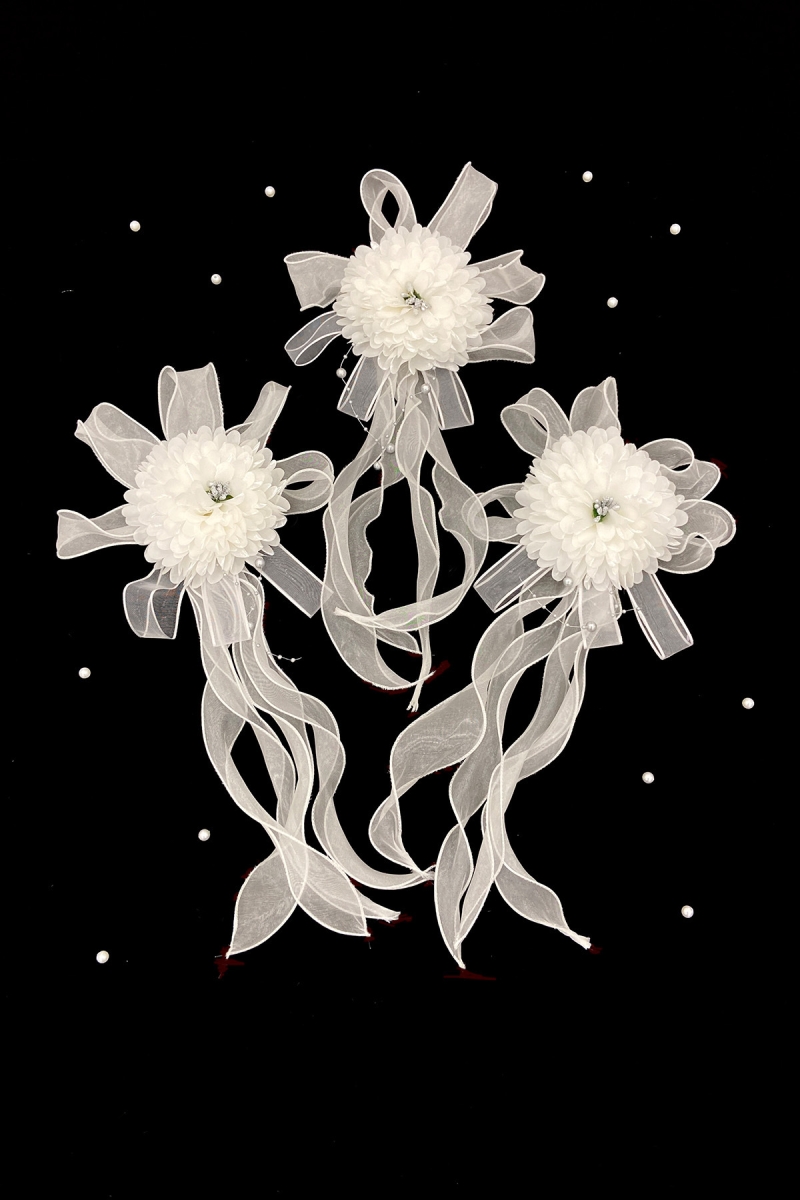 Beyaz Ortanca Bohça Süsü, Gelin Çeyiz Düğün Nişan Konvoy Sünnet Kına Süsü 1 Adet