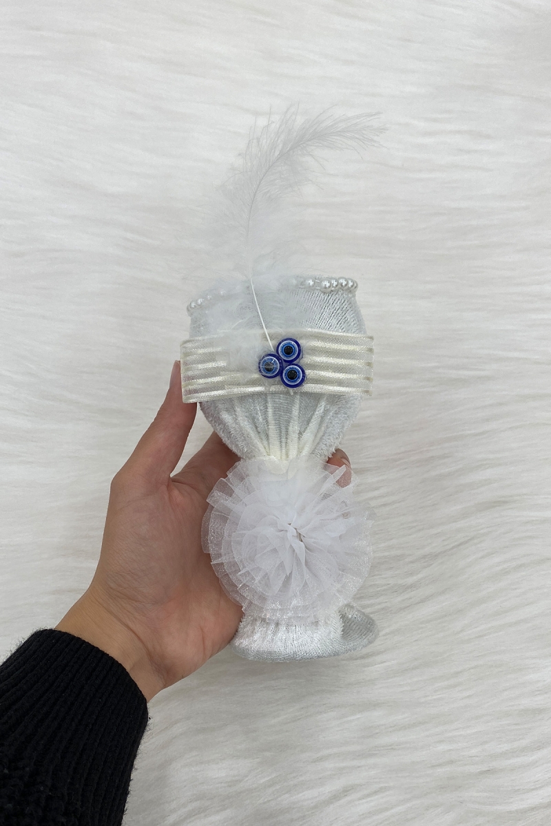 Beyaz Sünnet Düğün Nikah Takı İçin İğnelik, Kına Gecesi Gelin Damat Söz Nişan İğnedanlık