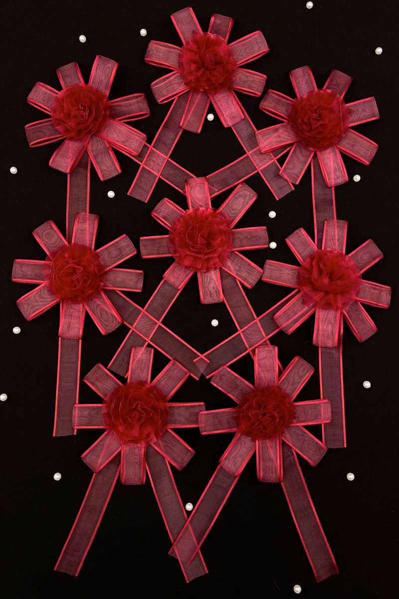 Bordo Bohça Süsü, Gelin Damat Çeyiz Düğün Nişan Konvoy Gelin Arabası Sünnet Kına Süsü 1 Adet