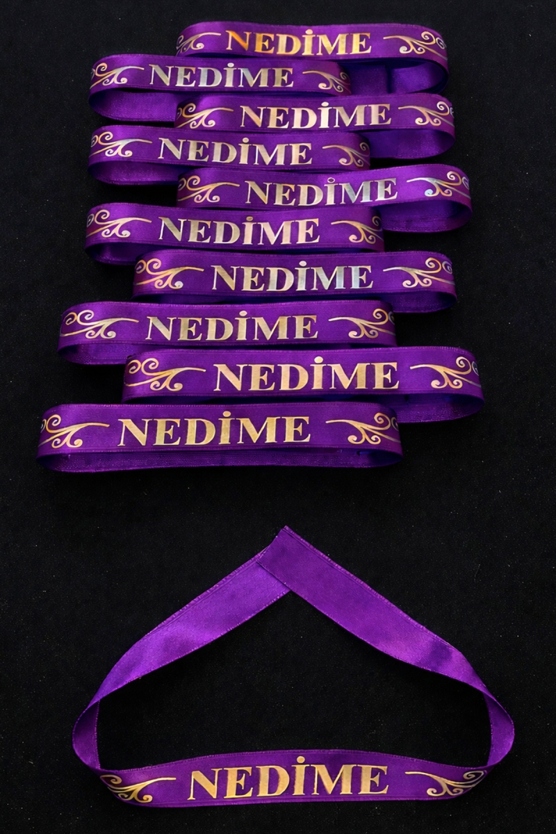 Mor Gold Nedime Kol Kurdele, 1 Adet Bileklik Bant, Kına Gecesi Sağdıç Düğün Bride Bekarlığa Veda