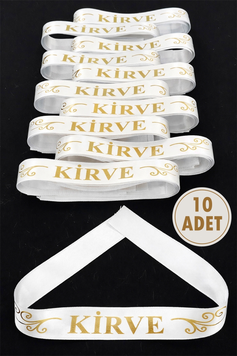 Beyaz Gold Kirve Kol Kurdele, 10 Adet Kolluk Bileklik Bant, Sünnet Kına Gecesi Düğün Bride Merasim