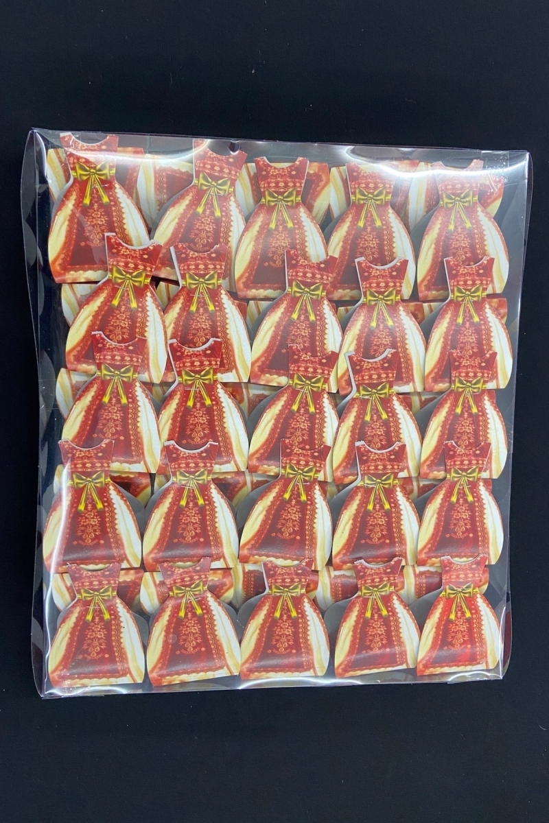 Bordo Kaftan Hediyelik Dağıtmalık Kına Gecesi 50 Adet