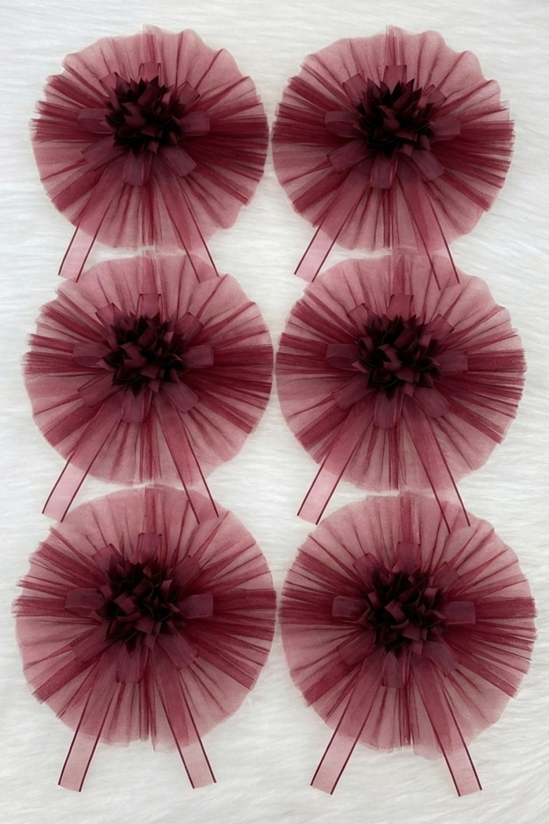 5 Adet Bordo Konvoy Süsü, Gelin Damat Bohça Çeyiz Valiz Düğün Nişan Gelin Arabası Sünnet Kına