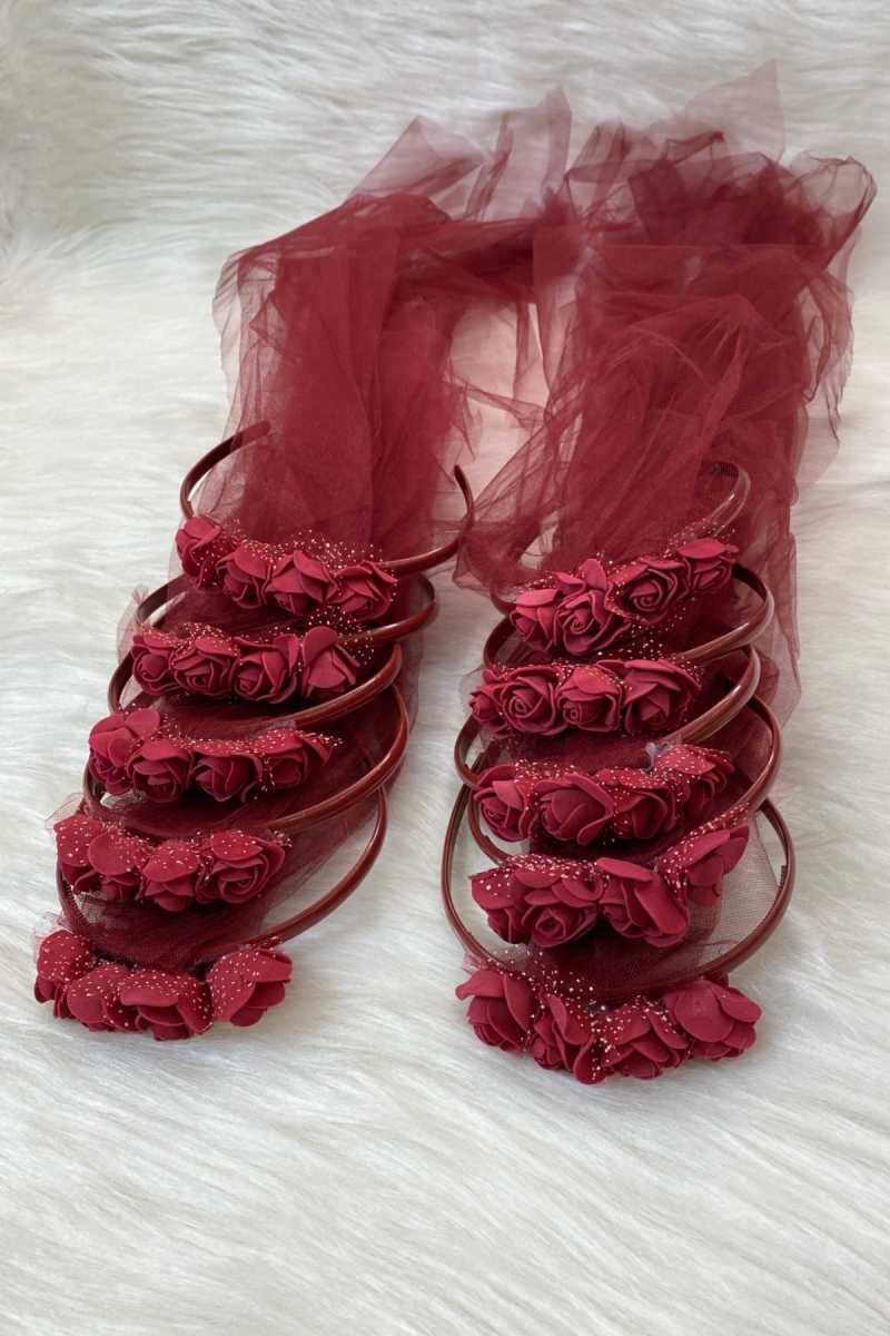 Bordo Nedime Taç, Gelin Kına Gecesi Düğün Bride Bekarlığa Veda Partisi Sünnet Tacı 10 Adet