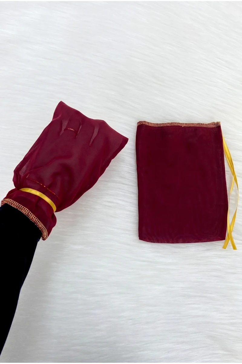Bordo Sade Damat Asker Eldiveni, Gold Sim Kenar, Düğün Kına Gecesi Bekarlığa Veda Nikah Sünnet 1 Adet