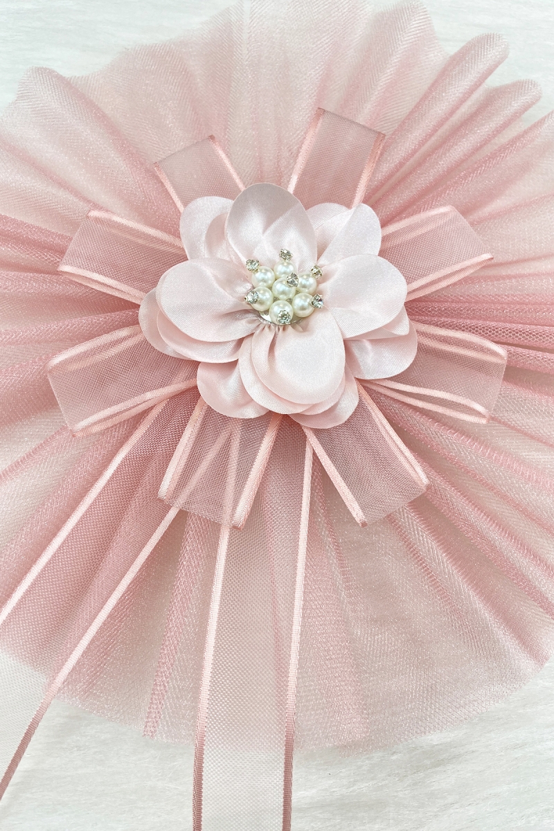 1 Adet Broşlu Gül Kurusu Konvoy Süsü Gelin Damat Bohça Çeyiz Düğün Nişan Gelin Arabası Sünnet Kına