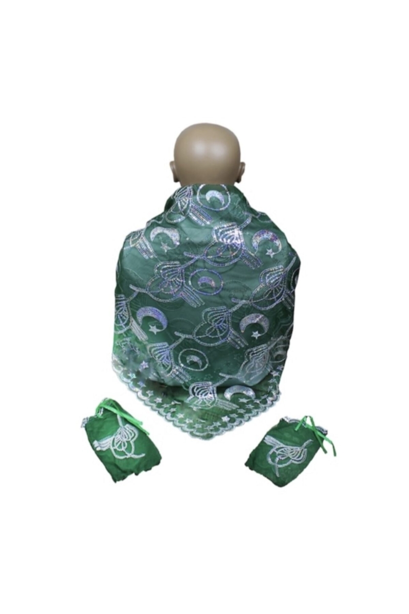 Damat Sağdıç Kına Omuz Örtüsü Eldivenli Kına Duvağı Osmanlı Tuğralı