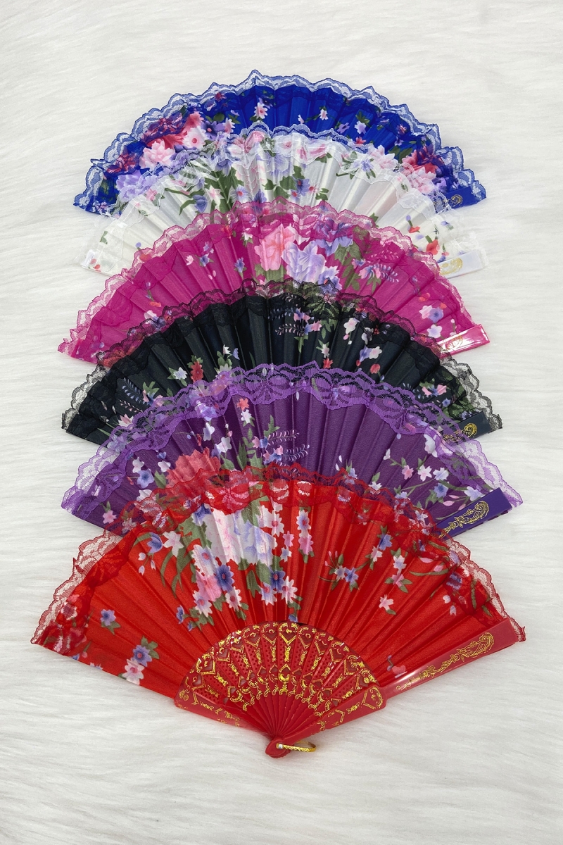 Dantelli Karışık Renk Gelin Nedime Yelpazesi, Bride Bekarlığa Veda Partisi Kına Hediyelik, 1 Adet