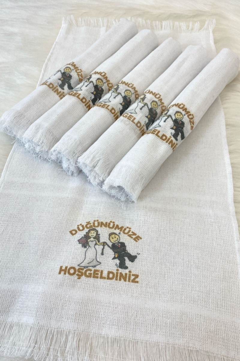 Düğün Gelin Damat Sünnet Konvoy Arabası Havlusu Süsü, 6 Adet