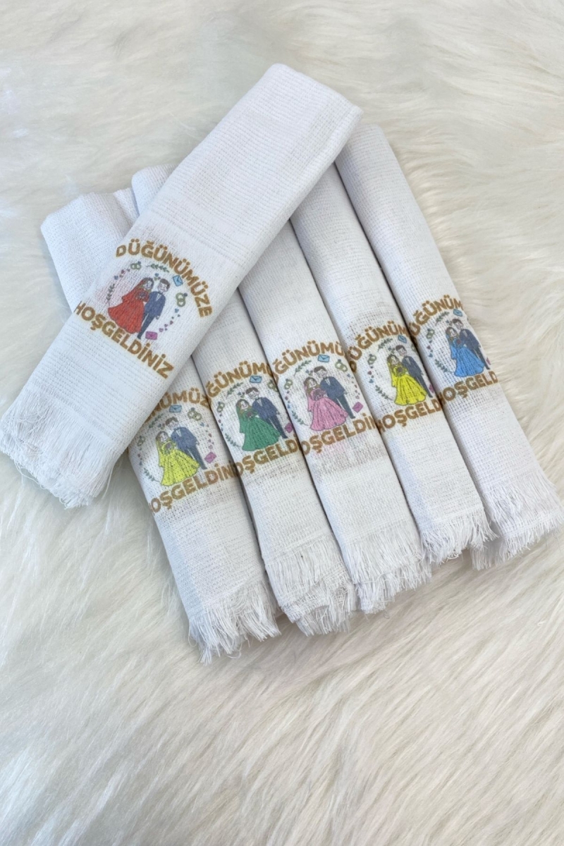 Düğün Gelin Damat Sünnet Konvoy Arabası Havlusu Süsü, 6 Adet