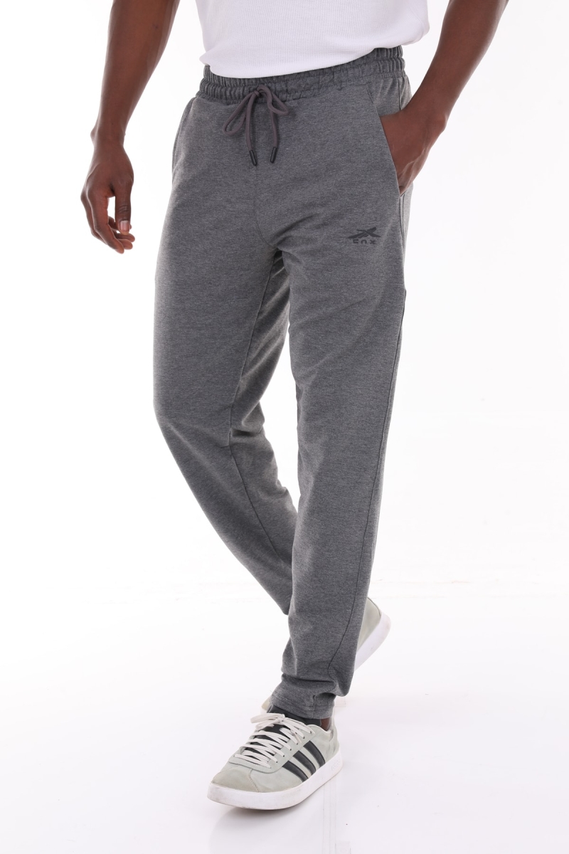 Erkek Antrasit Gizli Cep Detaylı Dar Paça Eşofman Altı