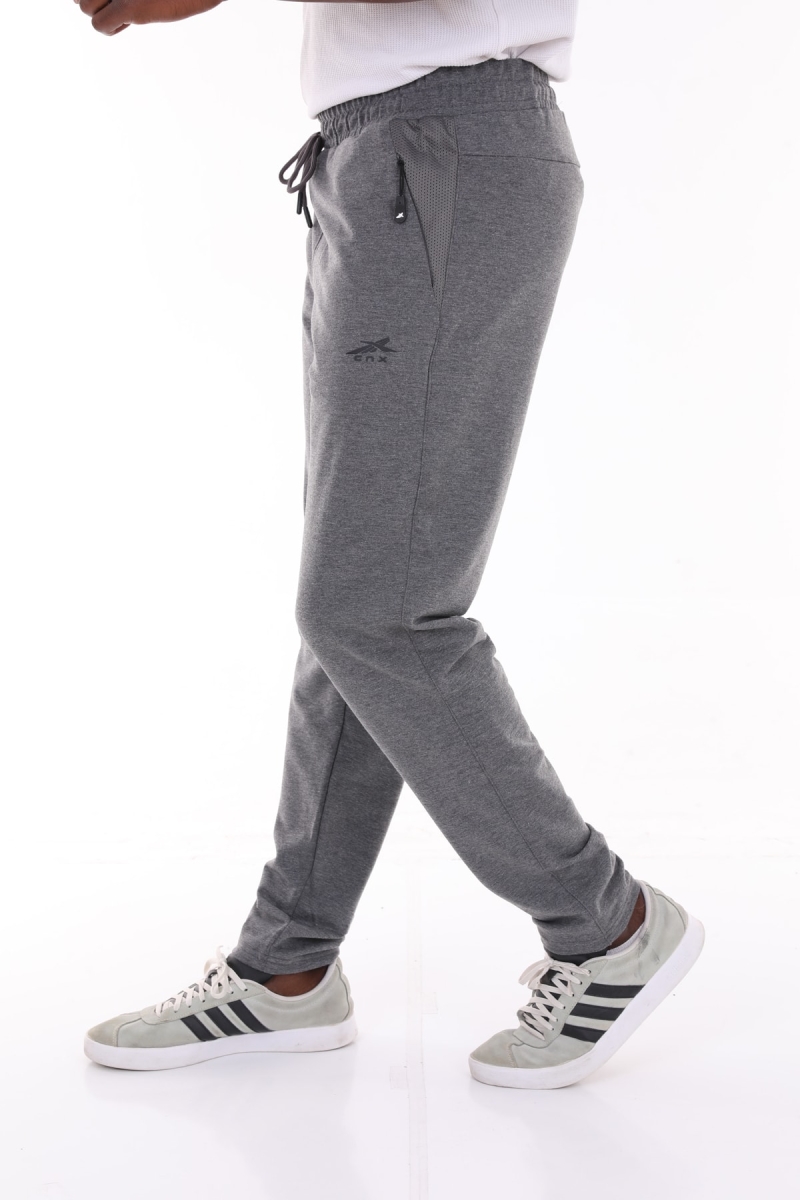 Erkek Antrasit Gizli Fermuarlı Dar Paça Eşofman Altı