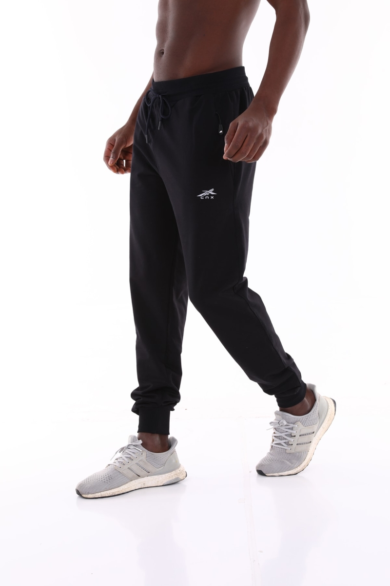 Erkek Lacivert Gizli Fermuarlı Pamuklu Spor Eşofman Altı