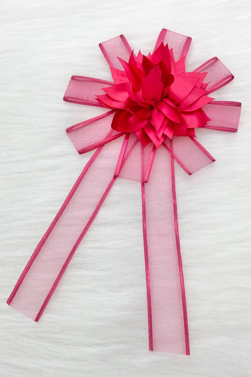 Fuşya Bohça Süsü, Gelin Damat Çeyiz Düğün Nişan Konvoy Gelin Arabası Sünnet Kına Süsü 1 Adet