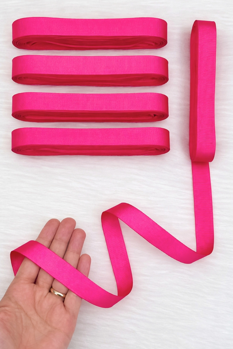 Fuşya Grogren Kurdele 2 Cm 10 Mt, Bohça Çeyiz Düğün Bride Parti Doğum Günü Hediye Paketleme Süsleme