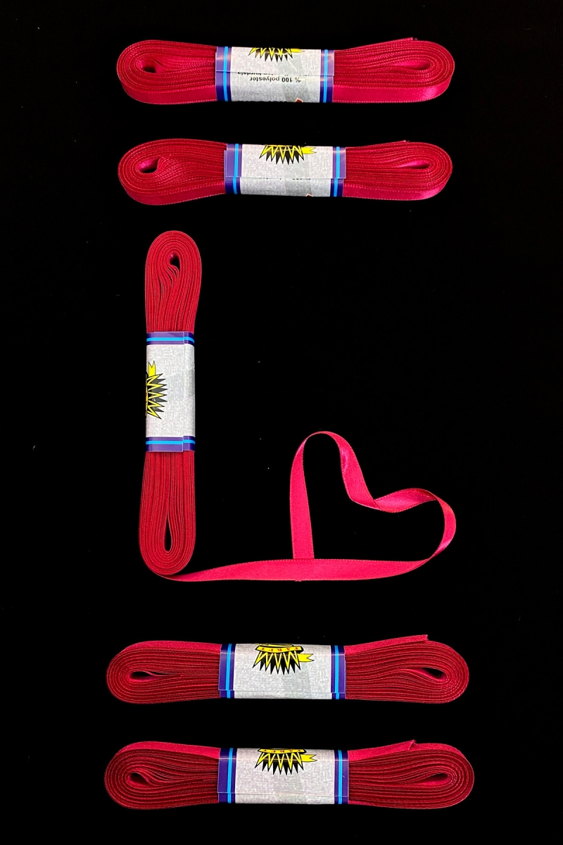 Fuşya Saten Kurdele 1 Cm 10 Metre, Bohça Çeyiz Özel Gün Hediye Süsleme Kurdelesi