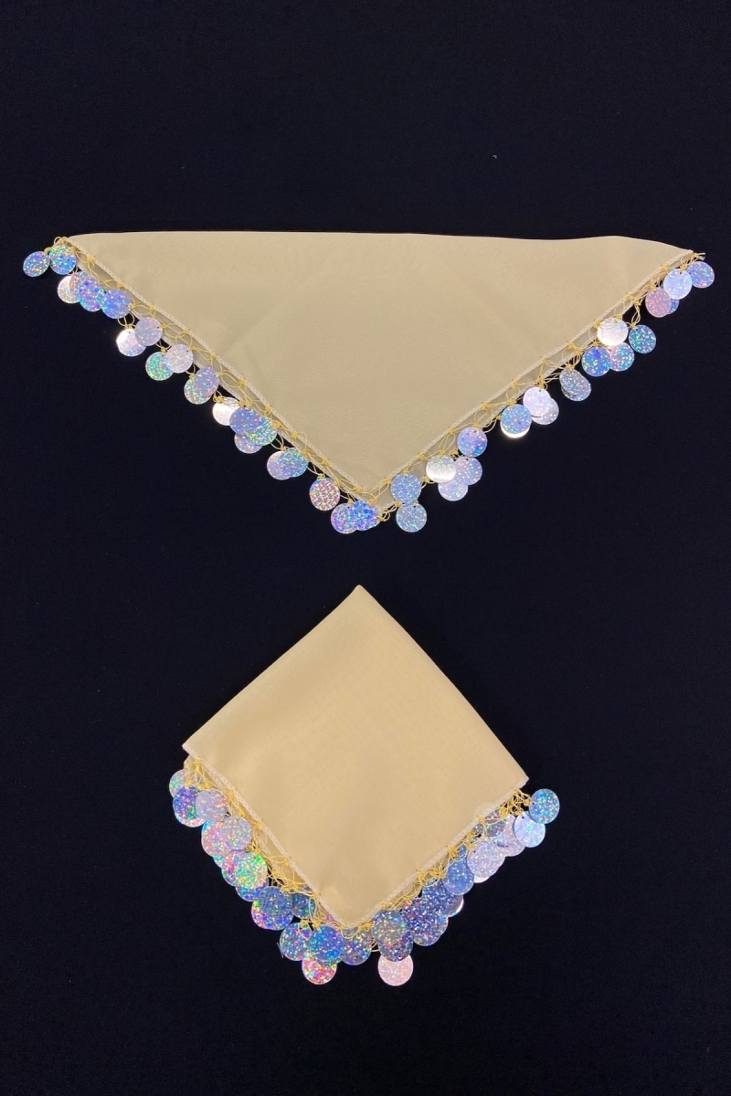 Gold Gümüş Lüks Şifon Gelin Nedime Halay Mendil 5 Adet Kına Gecesi Malzemesi