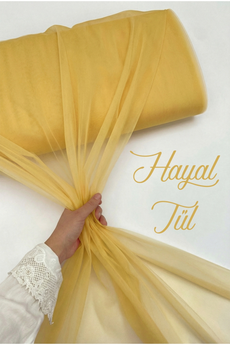 Gold Hayal Tül, Nişan Çeyiz Bohça Kapı Doğum Günü Parti Süsleme, Gelin Abiye Türban 100x300cm