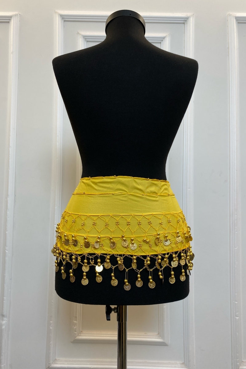 Gold Şakira Oryantal Dansöz Dans Kemeri Pullu Zilli Kına Oyun Eğlence Nedime Düğün Shakira Kemer