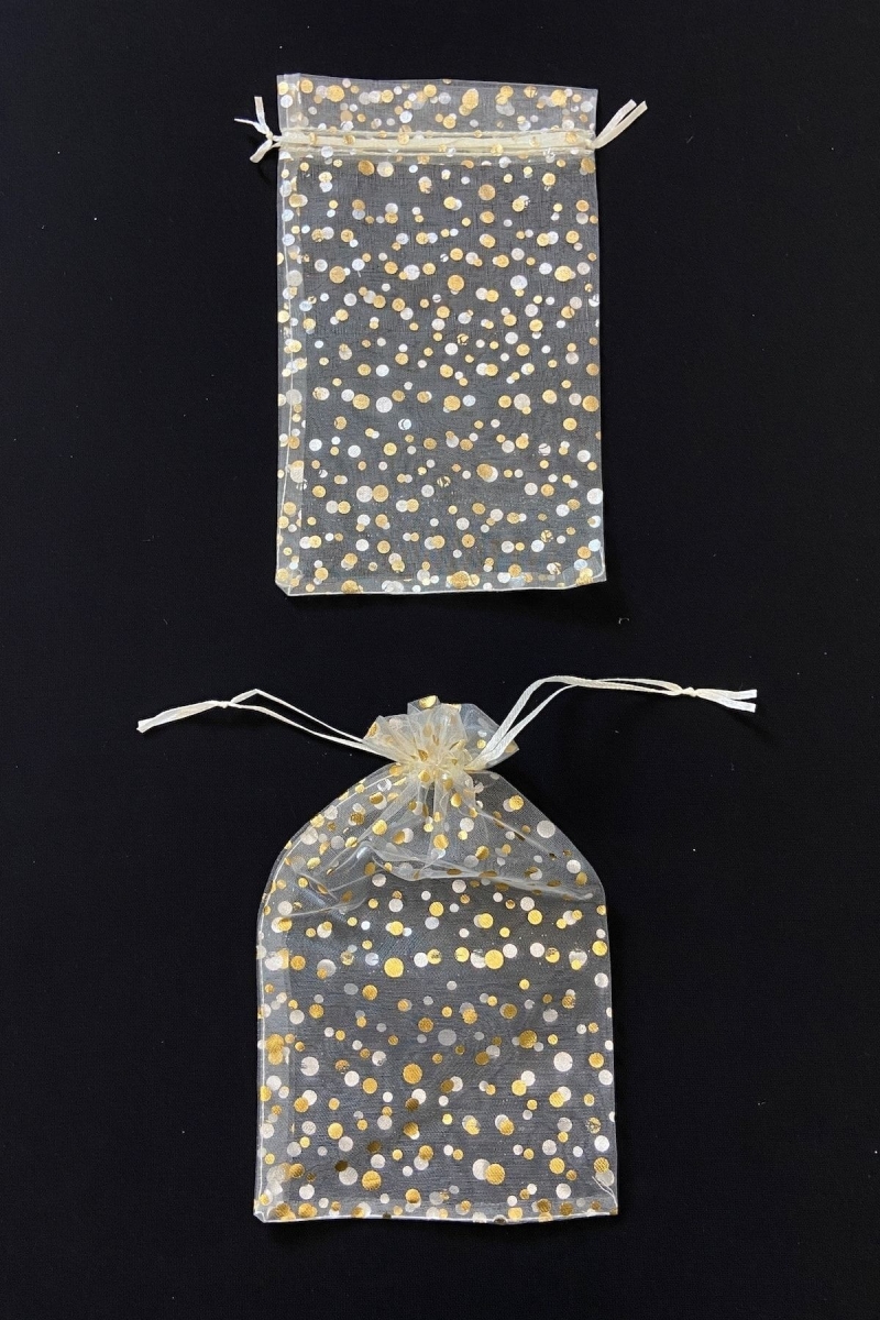 Gold Şeffaf Kese, Havlu Çorap Yazma Bohça Çeyiz Hediye Kesesi 20 Adet Ölçü 15x24cm