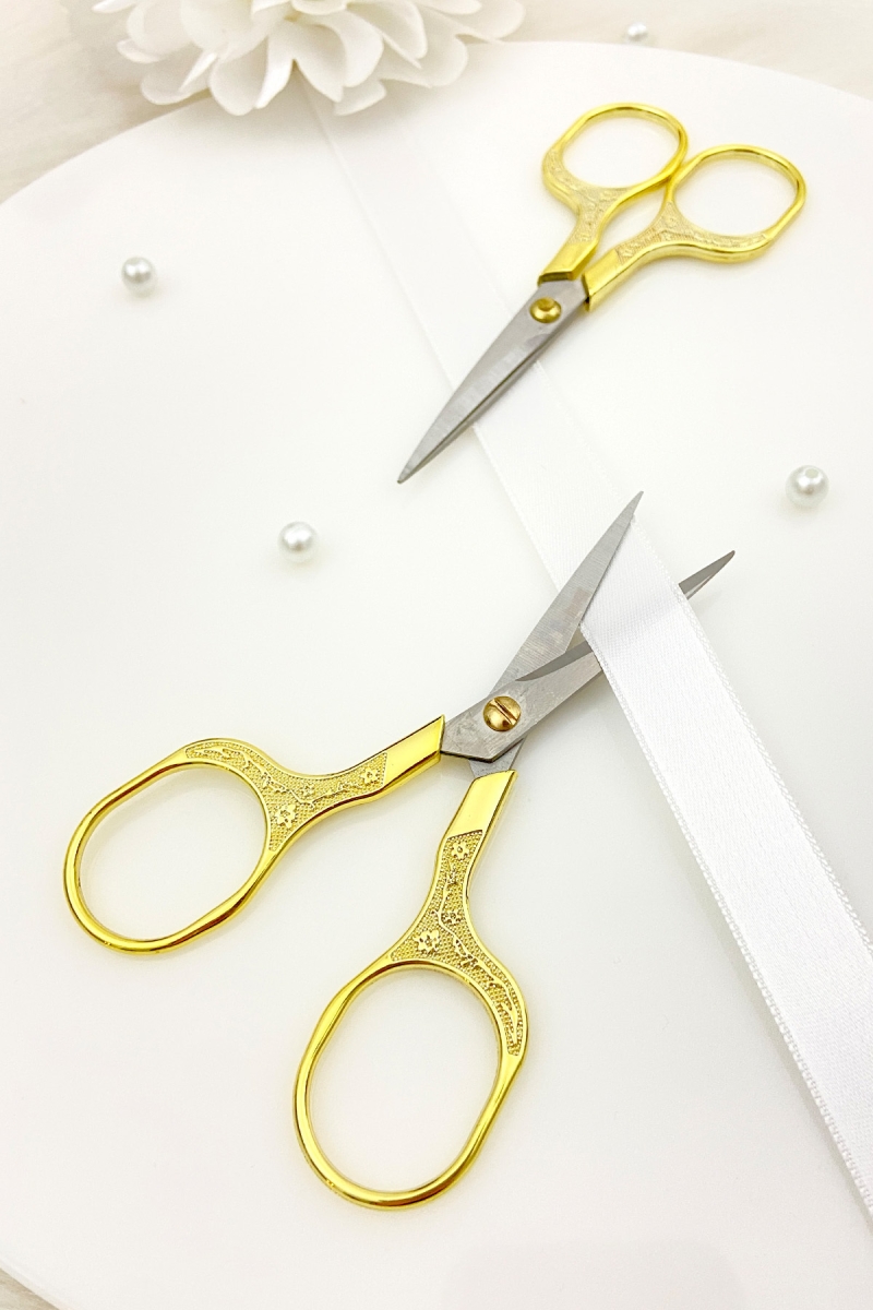 Gold Söz Nişan Makası, Kurdele Açılış Özel Gün Merasim Dikiş Nakış Makası