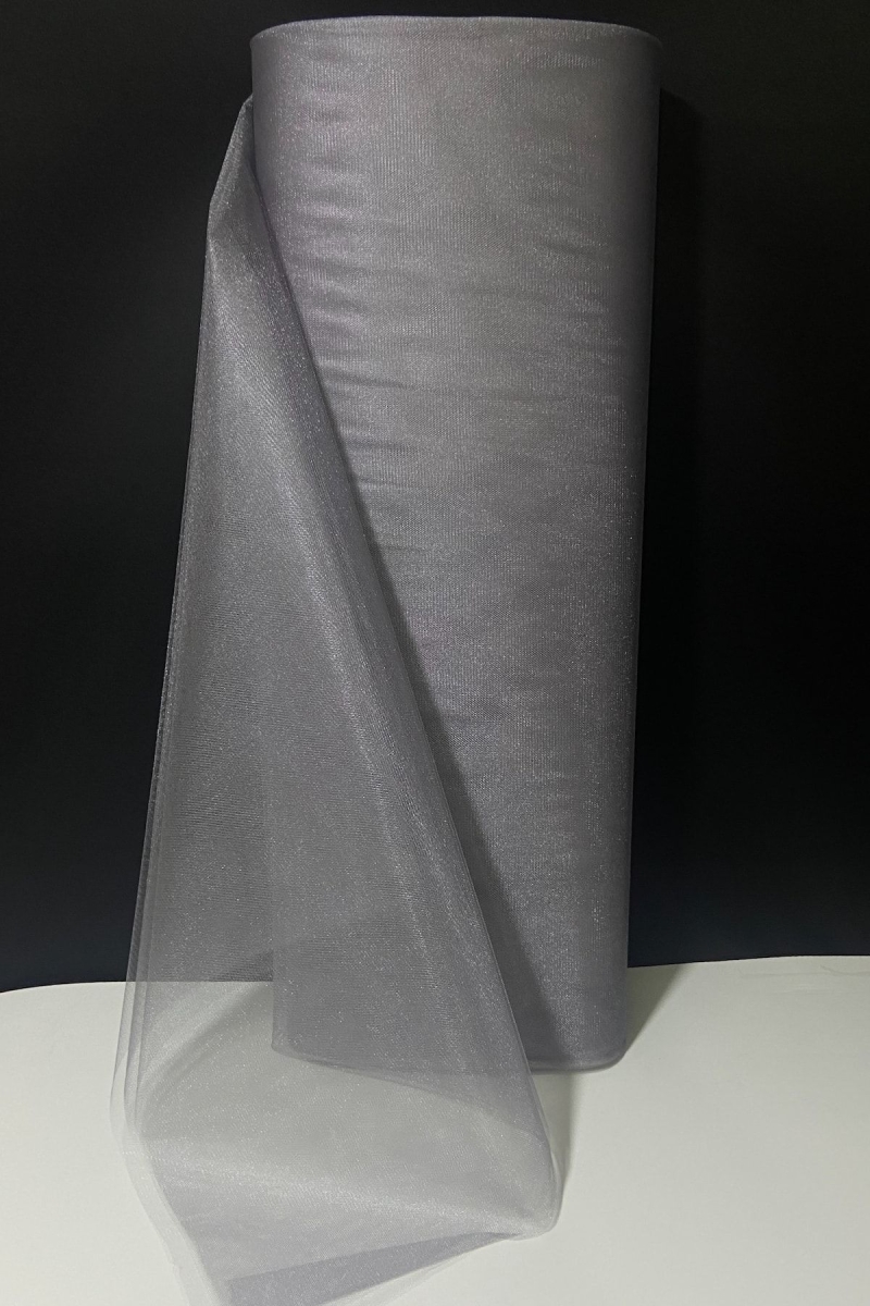 Gri Bohça Süsleme Tülü, Nişan Bohça Süsü, Kapı Doğum Günü Parti Süsleme Tülü, 100x300cm