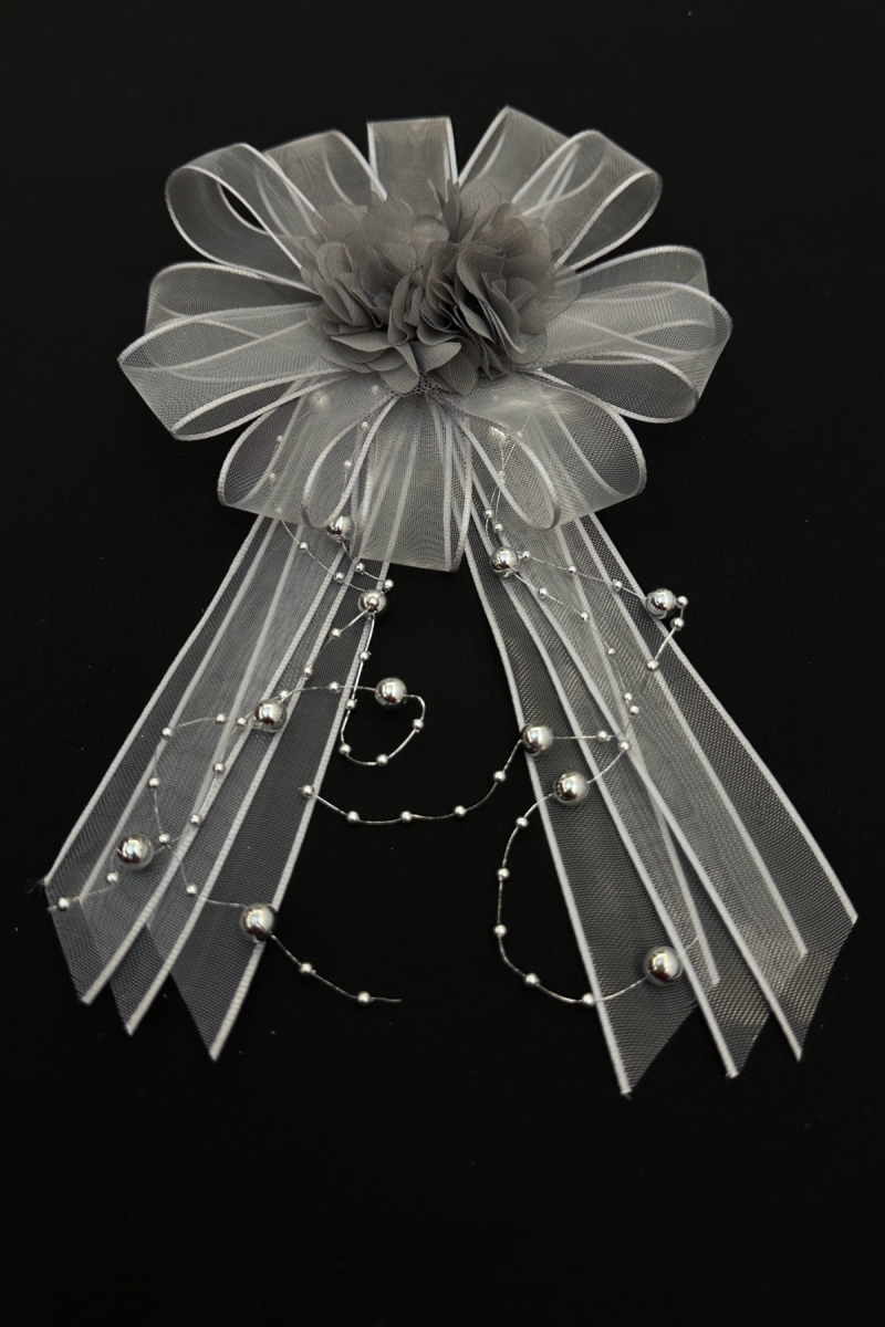 Gri Bohça Süsü, Gelin Damat Çeyiz Düğün Nişan Konvoy Gelin Arabası Sünnet Kına Süsü 1 Adet