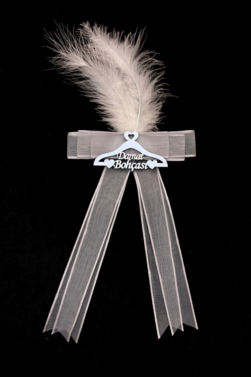 Gri Damat Bohça Süsü, Gelin Çeyiz Valiz Bavul Düğün Nişan Konvoy Sünnet Kına Süsü 5 Adet