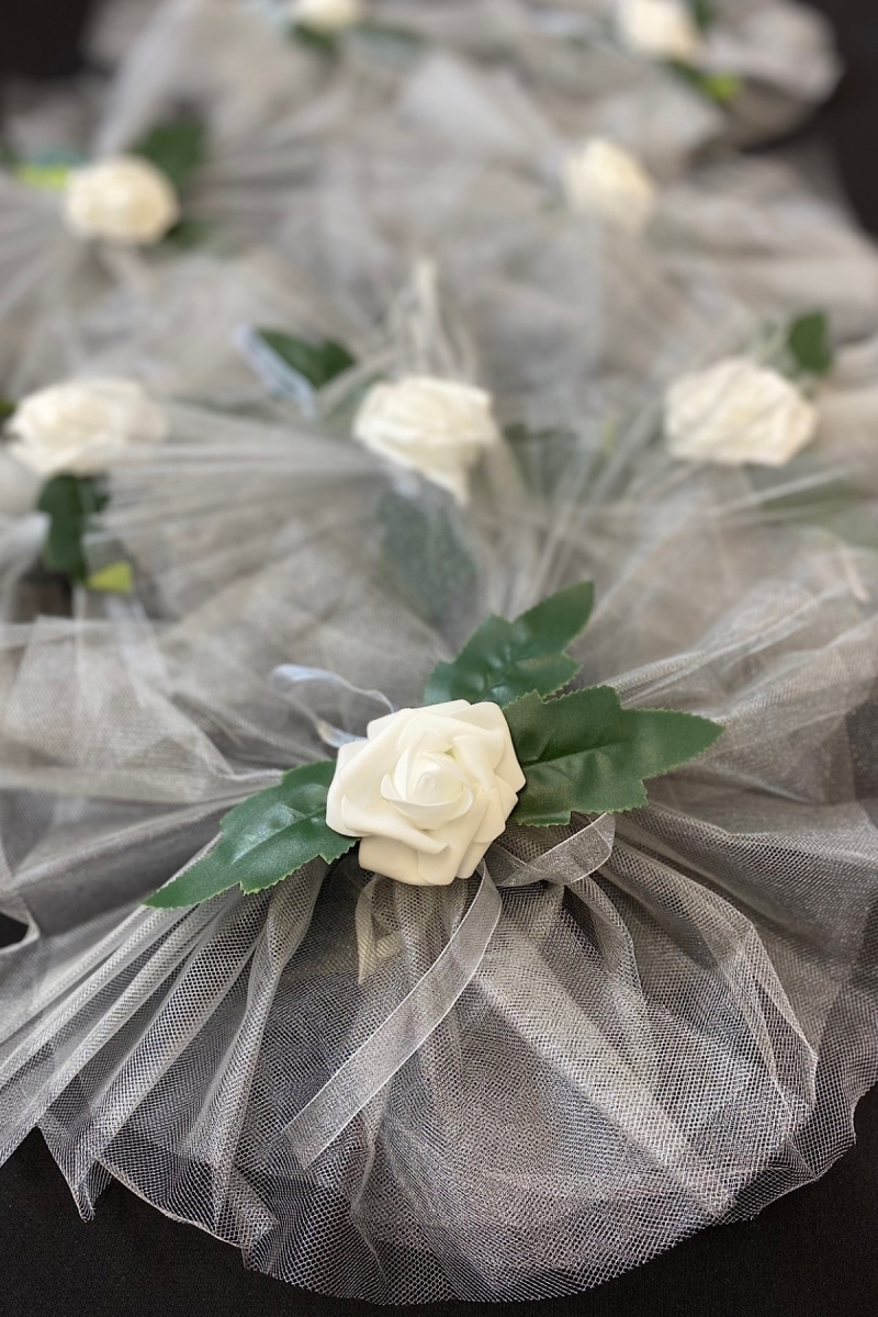 Gri Damat Bohçası Süsü, Konvoy Süsü, Gelin Valiz Çeyiz Damat Bohça Süsü 10 Adet