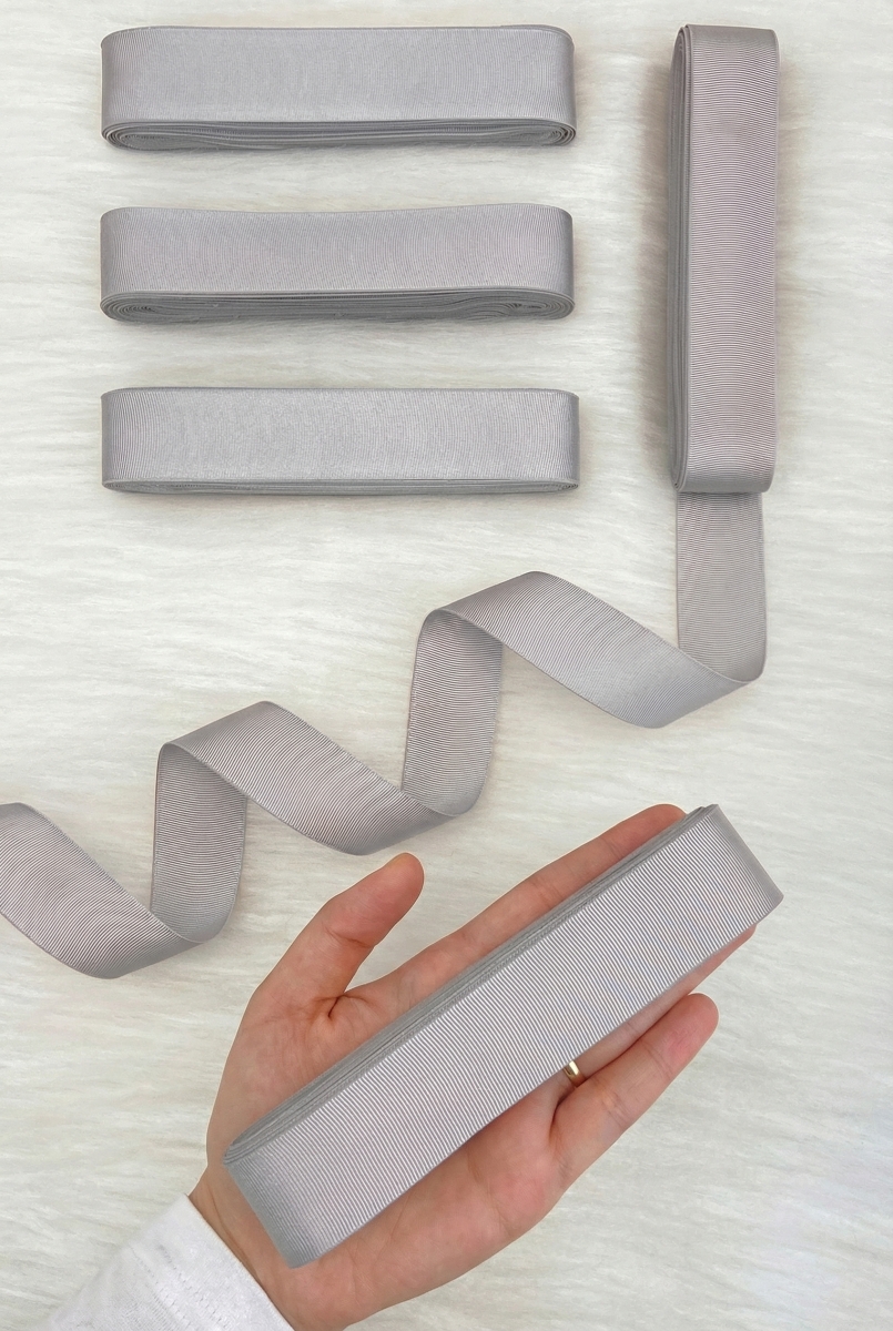 Gri Grogren Kurdele 3 Cm 10 Mt, Bohça Çeyiz Düğün Sünnet Doğum Günü Hediye Paketleme Süsleme